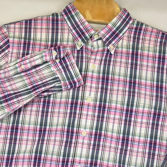 Brooks Brothers Other - Brooks‎ Brothers Plaid Shirt Men's XL Pink Blue Green White Long Sleeve Casual